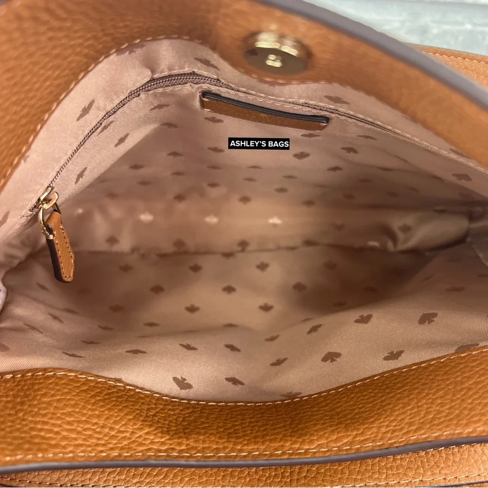 Kate Spade Leila Medium Patchwork Suede Triple Compartment Shoulder Bag Tote - Picture 7 of 9